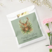 Ländlicher Hirschkopf im Winter mit Laubwerk - Geschenktütchen (Versiegelt)