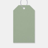 Ländlicher Hirschkopf mit Winterlaub - Geschenkanhänger (Rückseite)
