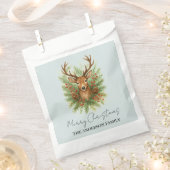 Ländlicher Hirschkopf mit Winterlaub - Geschenktütchen (Ausgeschnitten)