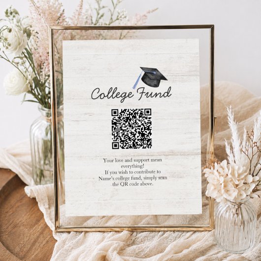 Ländlicher Hochschulfonds-Abschluss-QR-Code Poster