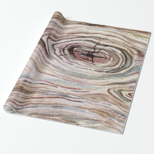 Ländlicher Holzkorn-Wasserfarben-Stil im Landhauss Geschenkpapier