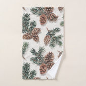 Ländlicher Immergrüner Wald  Badhandtuch Set (Handtuch)