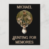 Ländlicher Jägerhirschgeweih Erinnerungen Foto Postkarte (Vorderseite)