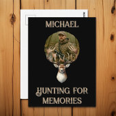 Ländlicher Jägerhirschgeweih Erinnerungen Foto Postkarte