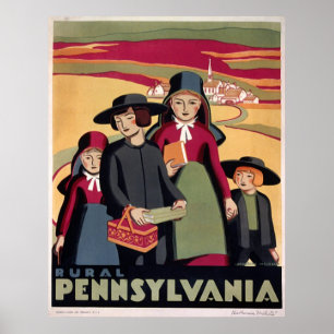 Ländlicher Kunst-Plakat-Druck Pennsylvanias WPA Poster