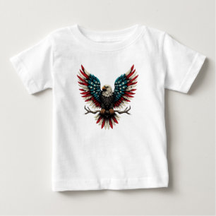 Ländlicher patriotischer amerikanischer/USA-Weißko Baby T-shirt