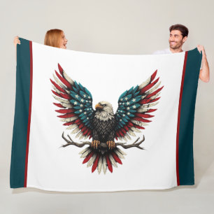 Ländlicher patriotischer amerikanischer/USA-Weißko Fleecedecke