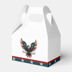 Ländlicher patriotischer amerikanischer/USA-Weißko Geschenkschachtel