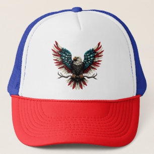 Ländlicher patriotischer amerikanischer/USA-Weißko Truckerkappe
