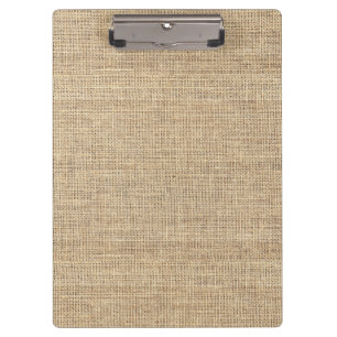 Ländlicher rustikaler Vintage-Jute Klemmbrett