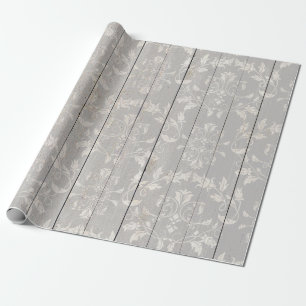 Ländlicher Shabby-Chic-Weißholz-Dekor im Farmhouse Geschenkpapier