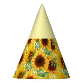 Ländlicher Sonnenblumen-Geburtstag Partyhütchen (Links)