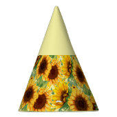 Ländlicher Sonnenblumen-Geburtstag Partyhütchen (Rechts)