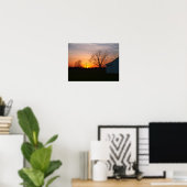 Ländlicher Sonnenuntergang Poster (Heimbüro)
