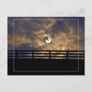 Ländlicher Sonnenuntergang Postkarte