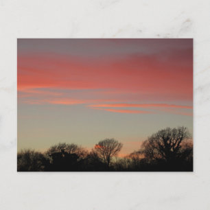 Ländlicher Sonnenuntergang (Winter): Cheshire, Eng Postkarte