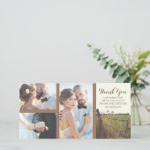 Ländlicher Stacheldraht Rustikale Hochzeit Dankeskarte (Stehend Vorderseite)