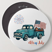 Ländlicher/vintage 4. Juli Button (Vorne & Hinten)