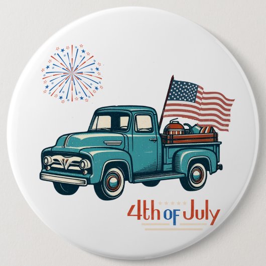 Ländlicher/vintage 4. Juli Button (Vorderseite)