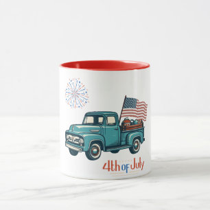 Ländlicher/vintage 4. Juli Tasse