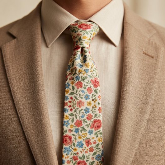 Ländlicher Vintage-Blumenstil Krawatte