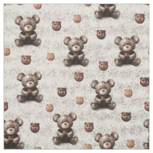 Ländlicher Vintage-Teddybär gesprenkelter Stein Stoff