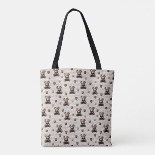 Ländlicher Vintage-Teddybär Tasche