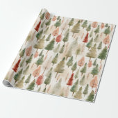 Ländlicher Wald aus Bäumen Geschenkpapier (Ungerollt)