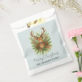 Ländlicher Waldhirschkopf mit Winterlaub - Geschenktütchen (Versiegelt)