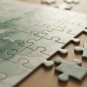 Ländlicher Wasserfarben-Elch Personalisierter Fami Puzzle