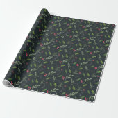 Ländlicher Weihnachtsgrün Geschenkpapier (Ungerollt)
