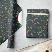 Ländlicher Weihnachtsgrün Geschenkpapier