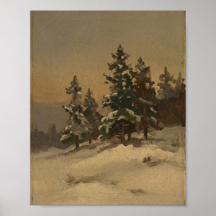 Ländlicher Winter-Kiefernwald Nr. 1 II Poster