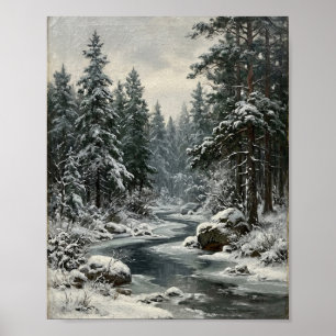 Ländlicher Winter-Kieferwald Nr. 2 II Poster