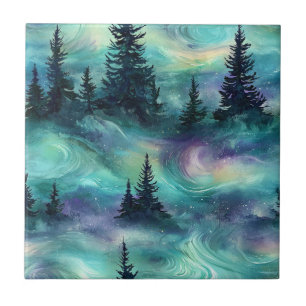 Ländliches Aurora-Waldmuster Fliese