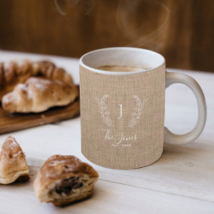 Ländliches Bauernhaus-Familienmonogramm personalis Kaffeetasse