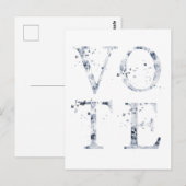 Ländliches Blau Wählen Postkarte (Vorne/Hinten)