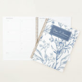 Ländliches Blau-Weiß-Blumenmuster Planer (Anzeige)
