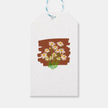 Ländliches Blumendesign auf braunem Hintergrund