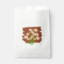 Ländliches Blumendesign auf braunem Hintergrund Geschenktütchen