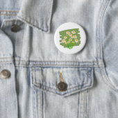 Ländliches Blumendesign auf grünem Hintergrund Button (Beispiel)