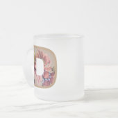 Ländliches Blumeninitial D Monogramm Mattglastasse (Vorderseite Links)