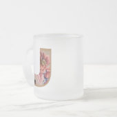 Ländliches Blumeninitial J Monogramm Mattglastasse (Vorderseite Links)