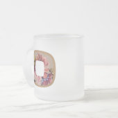 Ländliches Blumeninitial O Monogramm Mattglastasse (Vorderseite Links)