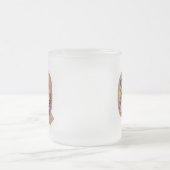 Ländliches Blumeninitial Q Monogramm Mattglastasse (Mittel)