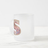 Ländliches Blumeninitial S Monogramm Mattglastasse (Vorderseite Links)