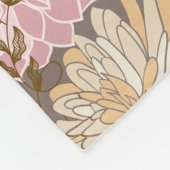Ländliches Boho-Asphalt-Blumenmuster  Fleecedecke (Ecke)