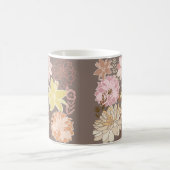 Ländliches Boho-Asphalt-Blumenmuster  Kaffeetasse (Mittel)