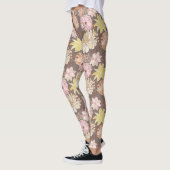 Ländliches Boho-Asphalt-Blumenmuster Leggings (Links)