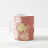 Ländliches Boho-Blumenmuster Kaffeetasse (Vorderseite Links)